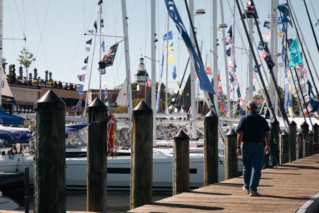 Sailboats, flags, and State House | Athena Arnold Photography