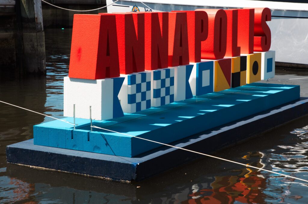 Annapolis floating sign | Athena Arnold Photography