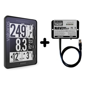 Digital Yacht NAVLink Blue Vakaros Edition allows portable Atlas 2 to display and compute with onboard NMEA 2000 data