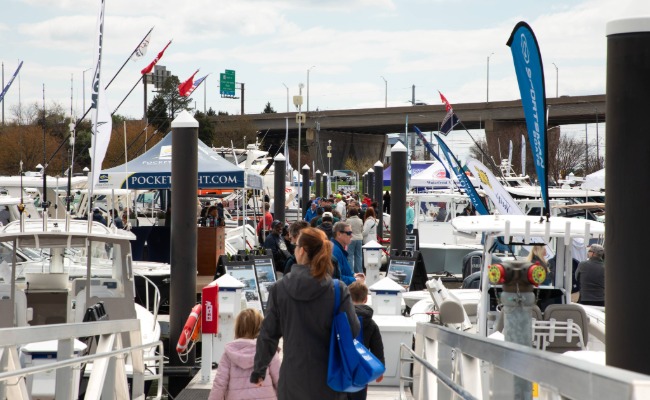 Image of the 2025 Bay Bridge Boat Show at Safe Harbor Narrows Point