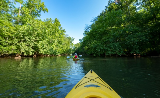 Kayak in river