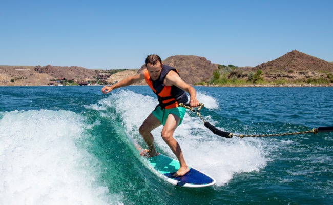 Person Wake Surfing